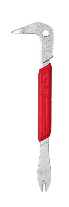 MILWAUKEE Milwaukee 48-22-9030 Finish Nail Puller, 9 in L, Beveled Edge Tip, Steel, Red/Silver, 2 in W