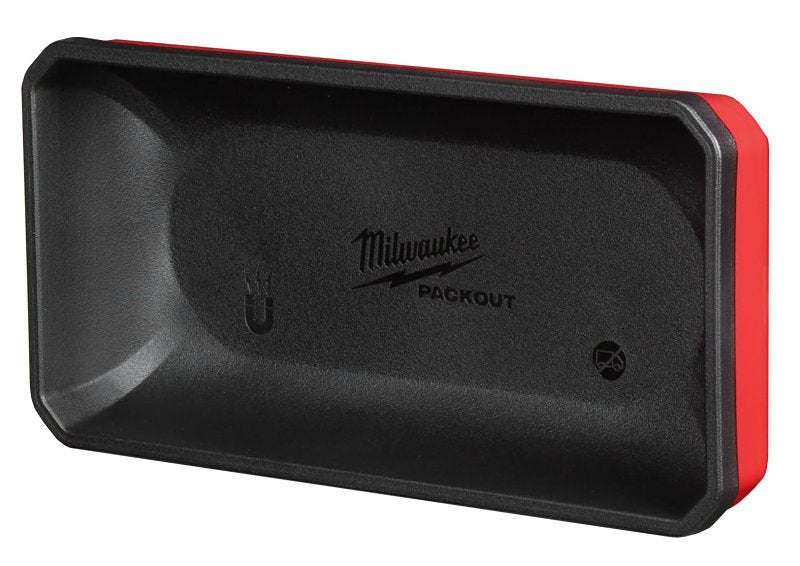 MILWAUKEE ELECTRICAL TO Milwaukee PACKOUT 48-22-8071 Large Magnetic Bin, 4 in L, 8 in W, 2 in H, 1-Compartment, Plastic, Red