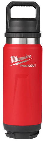 MILWAUKEE ELECTRICAL TO Milwaukee Packout 48-22-8396R Insulated Water Bottle, 24 oz, Metal, Red HOUSEWARES MILWAUKEE ELECTRICAL TO