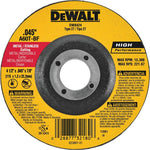 DEWALT DEWALT DW8424 Cutting Wheel, 4-1/2 in Dia, 0.045 in Thick, 7/8 in Arbor, 60 Grit, Medium, Aluminum Oxide Abrasive TOOLS DEWALT