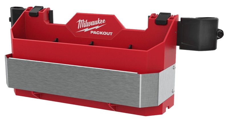MILWAUKEE ELECTRICAL TO Milwaukee PACKOUT 48-22-8602 Tool Box Caddy Attachment, 4-Compartment, Polypropylene, Black/Red