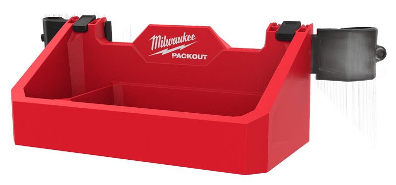 MILWAUKEE ELECTRICAL TO Milwaukee PACKOUT 48-22-8605 Tool Box Tray Attachment, 2-Compartment, ABS/Polycarbonate, Black/Red TOOLS MILWAUKEE ELECTRICAL TO