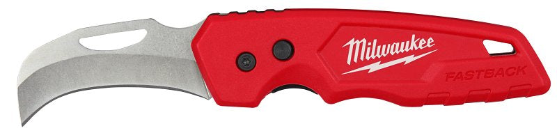 MILWAUKEE ELECTRICAL TO Milwaukee FASTBACK Series 48-22-1525 Folding Knife, 2.45 in L Blade, 1.24 in W Blade, Stainless Steel Blade, 1-Blade
