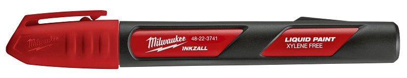MILWAUKEE ELECTRICAL TO Milwaukee INKZALL Series 48-22-3741 Liquid Paint Marker, Black/Red, 6.09 in L, Plastic Barrel