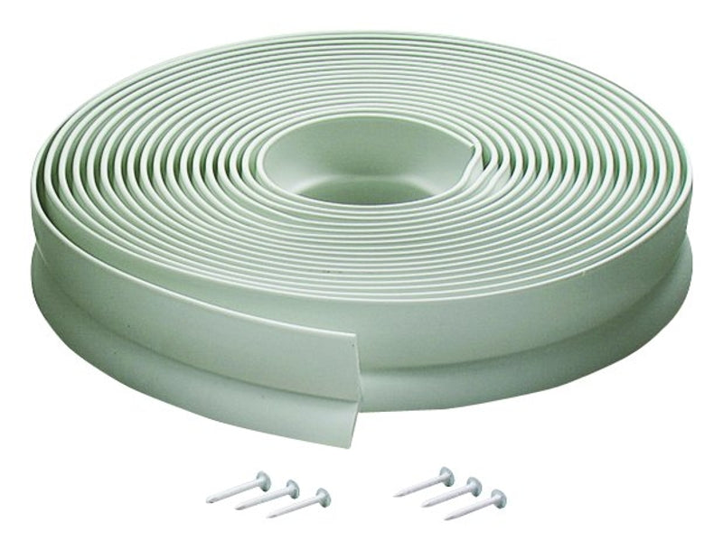 M-D M-D 03822 Garage Door Seal, 1-3/4 in W, 1 in Thick, 30 ft L, Vinyl, White HARDWARE & FARM SUPPLIES M-D