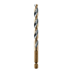 DEWALT DEWALT DWA5019 Drill Bit, 19/64 in Dia, 4-1/2 in OAL, Heavy-Duty, 1/4 in Dia Shank, Hex Shank TOOLS DEWALT