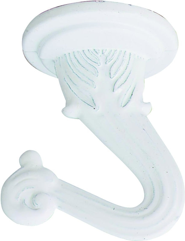 WESTINGHOUSE Westinghouse 7077000 Swag Hook, 1 in L, 1-1/4 in W, 1-1/2 in H, Metal, White