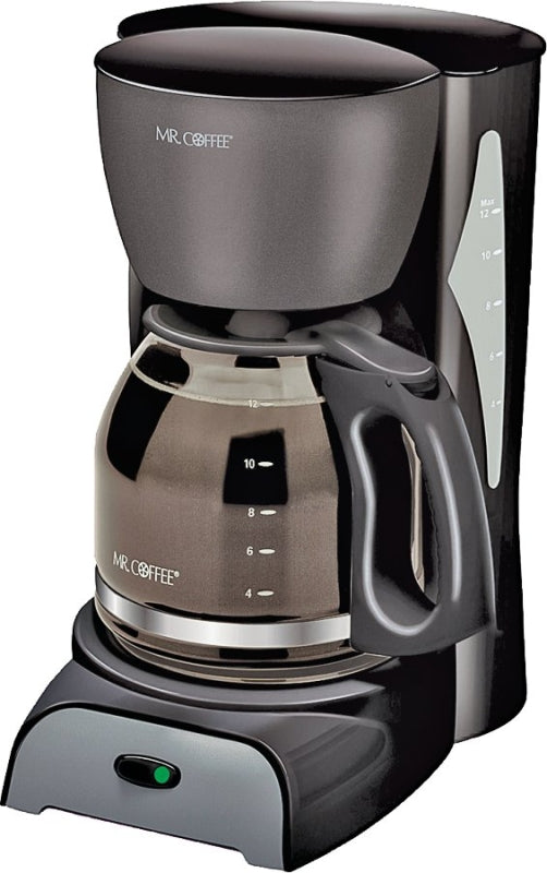 SUNBEAM RIVAL Mr. Coffee SK13-RB Coffee Maker, 11.76 in W, 12.56 in H, 8.43 in D, 12 Cups, 900 W, Black