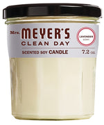 MRS MEYERS Mrs. Meyer's 41116 Soy Candle, Lavender Fragrance, 35 hr Burning, White Candle