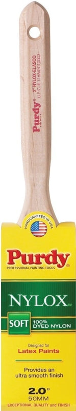 PURDY Purdy 100220 Trim Brush, Hardwood Handle, 2 in W, Nylon Bristle, Fluted Handle PAINT PURDY