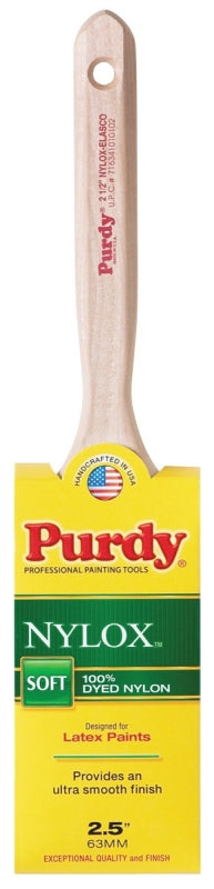 PURDY Purdy 100225 Trim Brush, Natural Hardwood Handle, 2-1/2 in W, Nylon Bristle PAINT PURDY