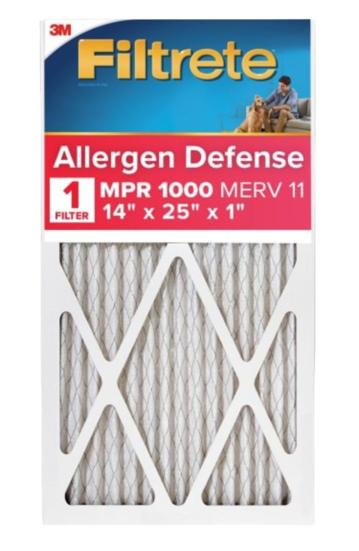 FILTRETE Filtrete 9804-4 Air Filter, 25 in L, 14 in W, 11 MERV, 1000 MPR, Polypropylene Frame