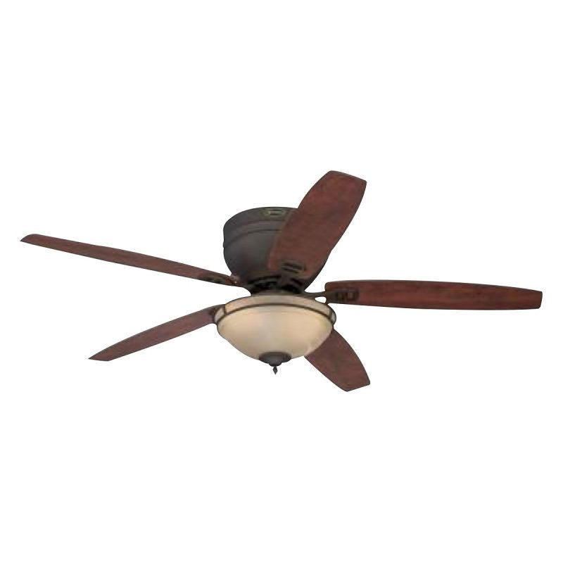 WESTINGHOUSE Westinghouse Carolina Series 72096 Ceiling Fan, 5-Blade, Applewood/Cherry Blade, 52 in Sweep, MDF Blade, 3-Speed