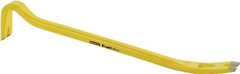 STANLEY TOOLS STANLEY Fatmax 55-102 Wrecking Bar, 24 in L, Beveled, Slotted Tip, 1-3/4 in W Tip, HCS, Yellow