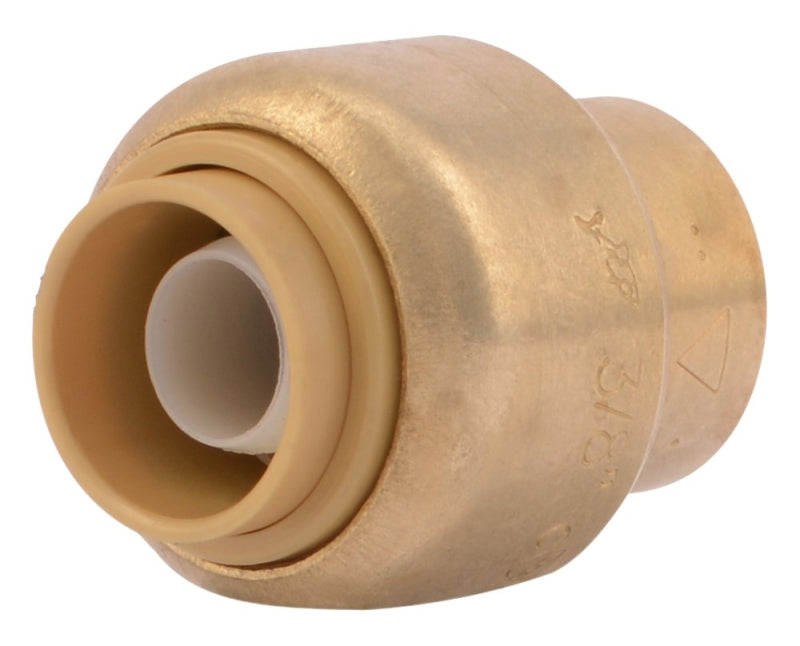 SHARKBITE SharkBite U512LFA End Cap, 3/8 in, Brass, Chrome, 200 psi Pressure PLUMBING, HEATING & VENTILATION SHARKBITE