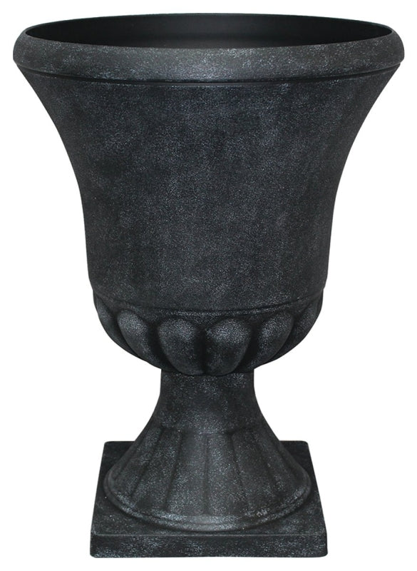 SOUTHERN PATIO Southern Patio EB-029816 Winston Urn, 21 in H, 16 in W, 16 in D, Resin/Stone Composite, Weathered Black LAWN & GARDEN SOUTHERN PATIO
