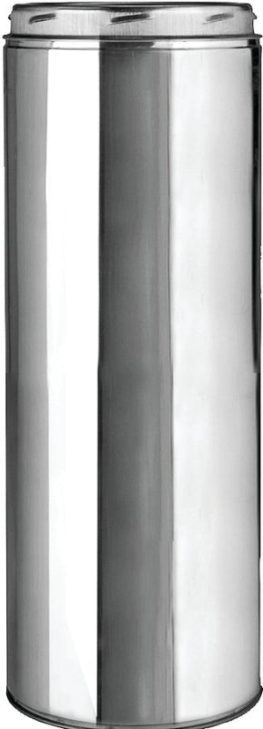 SELKIRK Selkirk 208018 Chimney Pipe, 8 in ID, 10 in OD, 18 in L, Stainless Steel
