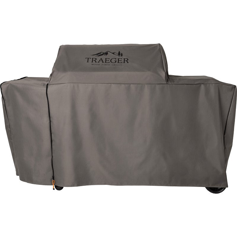 TRAEGER Traeger BAC775 Full Length Grill Cover, 23 in W, 70 in D, 46 in H, Polyester, Gray
