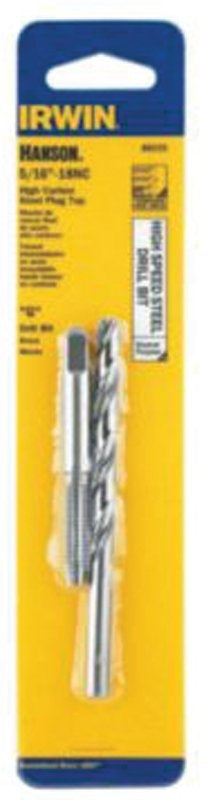 IRWIN Irwin 80235 Tap and Drill Bit Set, HCS/HSS, 5/16-18 NC Tap
