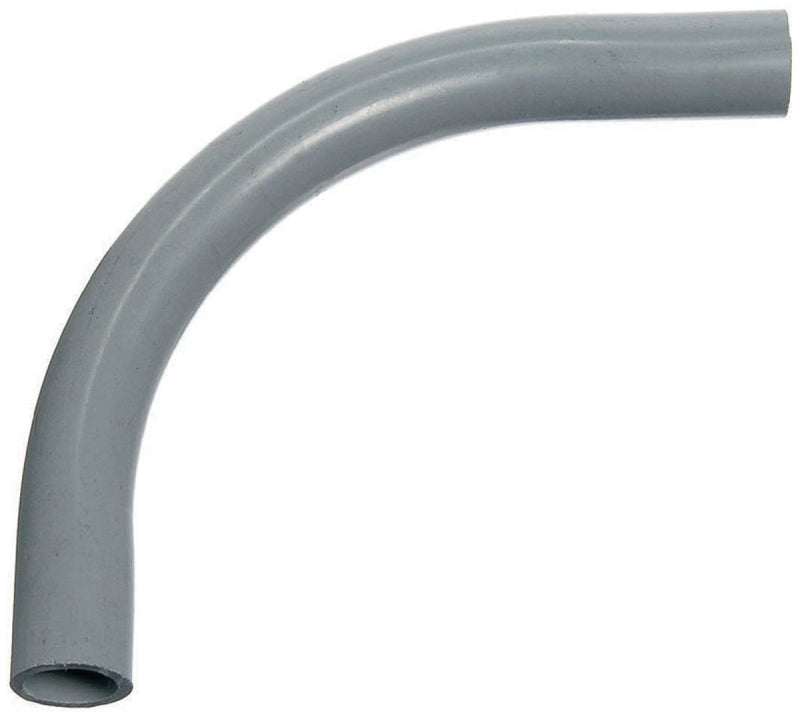 CARLON Carlon UA9DL Elbow, 3 in Trade Size, 90 deg Angle, SCH 40 Schedule Rating, PVC, 24 in L Radius, Plain End, Gray, 1/PK
