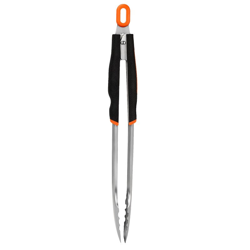 MR BAR-B-Q PRODUCTS Mr. BAR-B-Q 02961Y Locking Grill Tongs, Stainless Steel, Plastic/TPR Handle