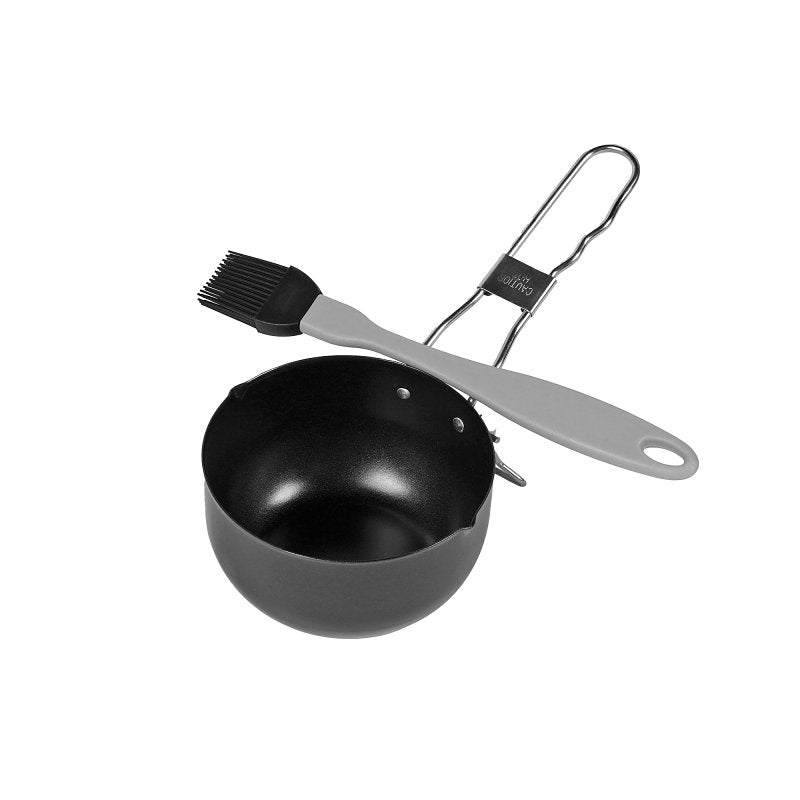MR BAR-B-Q PRODUCTS Mr. BAR-B-Q 06833Y Kickstand Sauce Pot and Baster, Silicone/Steel, 13.386 in OAL OUTDOOR LIVING & POWER EQUIPMENT MR BAR-B-Q PRODUCTS