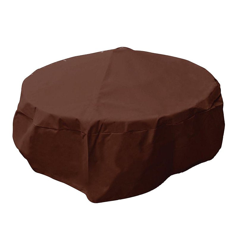 MR BAR-B-Q PRODUCTS Mr. BAR-B-Q 07844BBGD Firepit Cover, Dark Brown, 38 in L, 38 in W, 18 in H, Elastic, Round OUTDOOR LIVING & POWER EQUIPMENT MR BAR-B-Q PRODUCTS