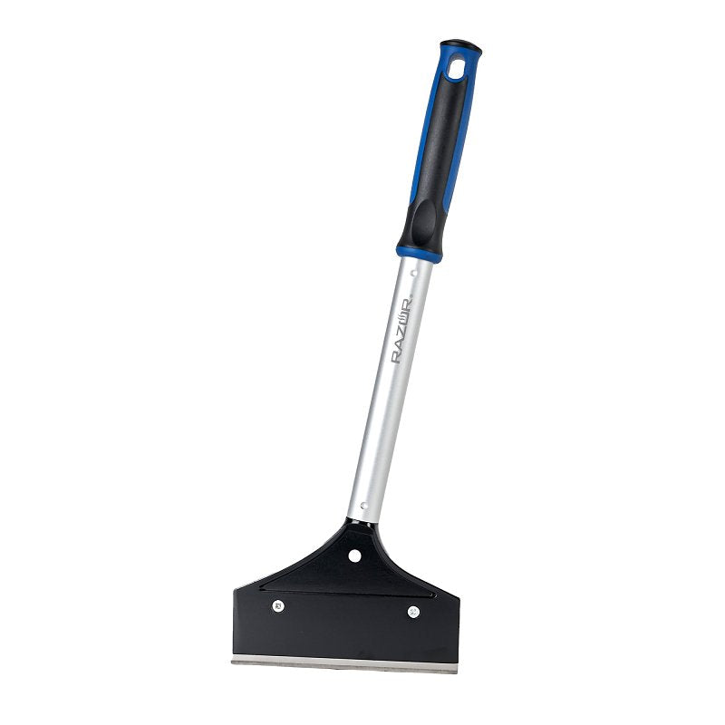 MR BAR-B-Q PRODUCTS Mr. BAR-B-Q 08803RZ Griddle Scraper, 15-1/2 in L Brush, 5.6 in W Brush, Stainless Steel Bristle, Plastic Handle