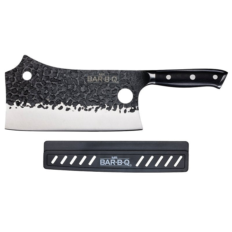 MR BAR-B-Q PRODUCTS Mr. BAR-B-Q 40010Y Griller's Cleaver Knife, HCS Blade, Wood Handle, 17.7 in OAL OUTDOOR LIVING & POWER EQUIPMENT MR BAR-B-Q PRODUCTS