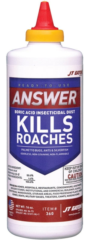 J.T. EATON J.T. Eaton Answer 360 Insecticidal Dust, Powder, 16 oz Bottle LAWN & GARDEN J.T. EATON