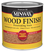 MINWAX Minwax 222204444 Wood Stain, Satin, Sedona Red, Liquid, 0.5 pt Can PAINT MINWAX