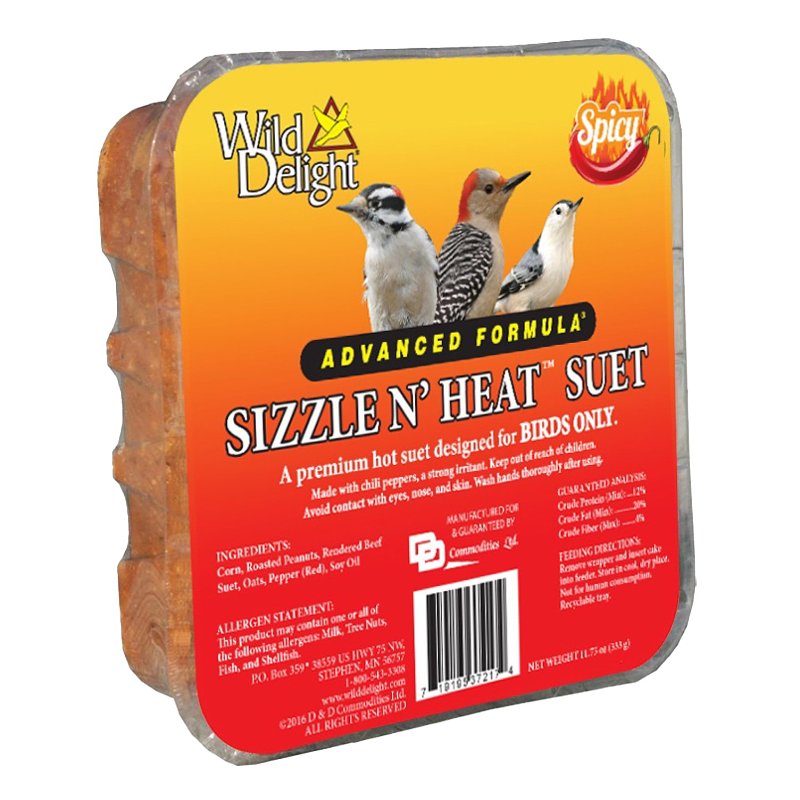 WILD DELIGHT Wild Delight Sizzle N��� Heat 372175 Corn Wild Bird Food, 11.75 oz, Suet, Cake, Tray HARDWARE & FARM SUPPLIES WILD DELIGHT
