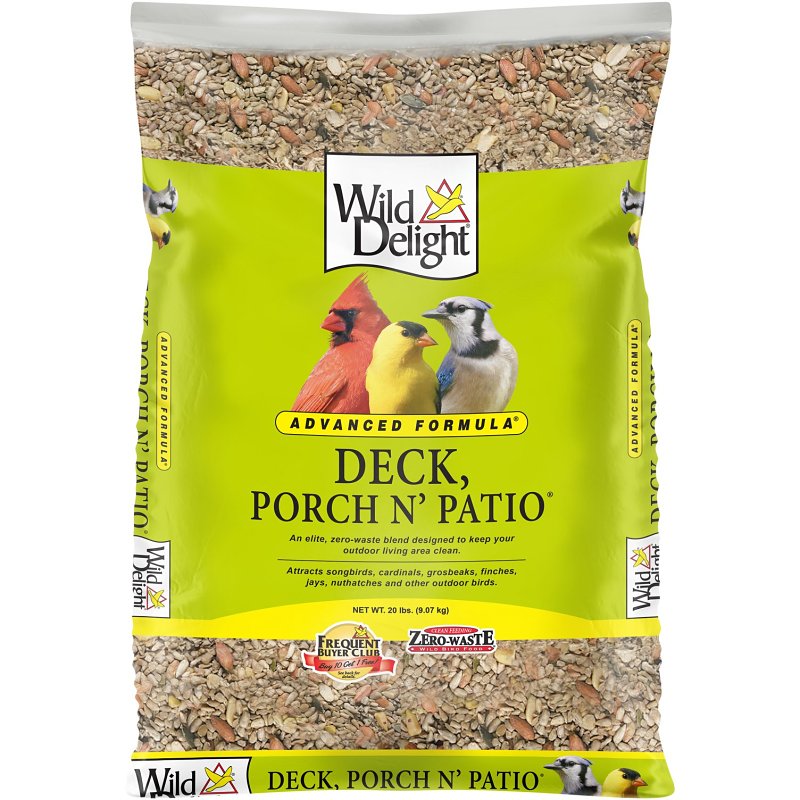 WILD DELIGHT Wild Delight Porch N Patio 374200 Bird Food, 20 lb Bag HARDWARE & FARM SUPPLIES WILD DELIGHT
