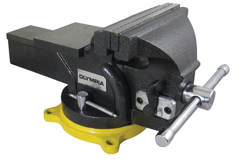 OLYMPIA TOOLS Olympia Tools 38-647 One Hand Operation Vise, 5-1/2 in Jaw Opening, 6 in W Jaw, 2-1/4 in D Throat