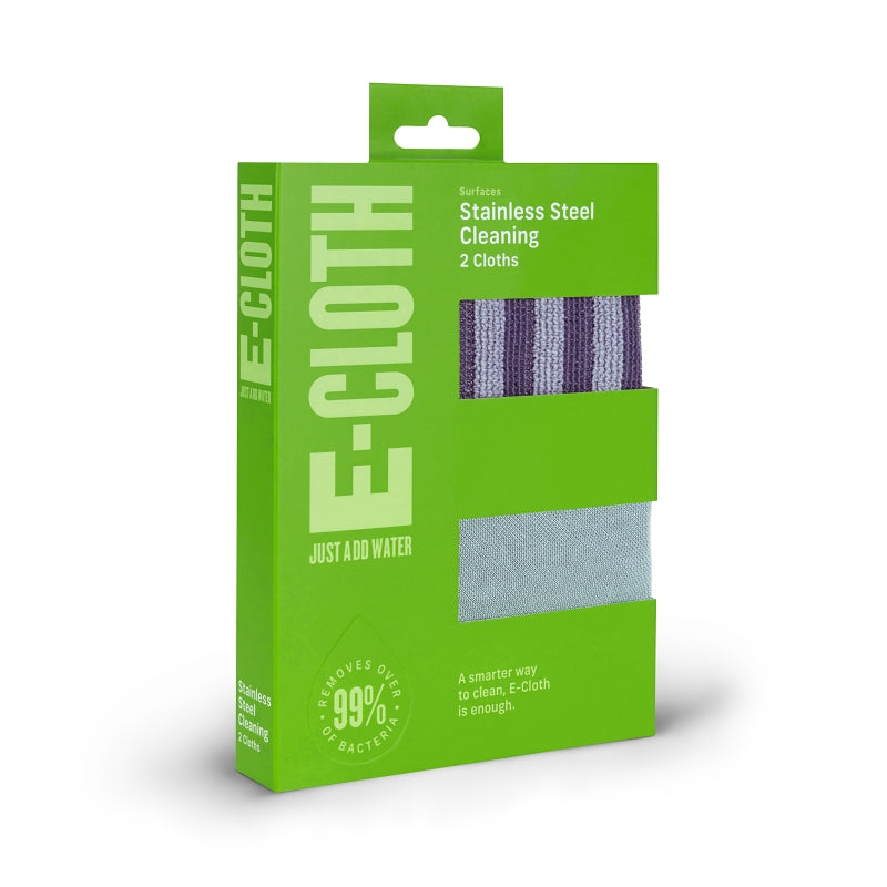 E-CLOTH INC e-cloth 10617 Cleaning Cloth Set, Microfiber, Gray/Silver CLEANING & JANITORIAL SUPPLIES E-CLOTH INC