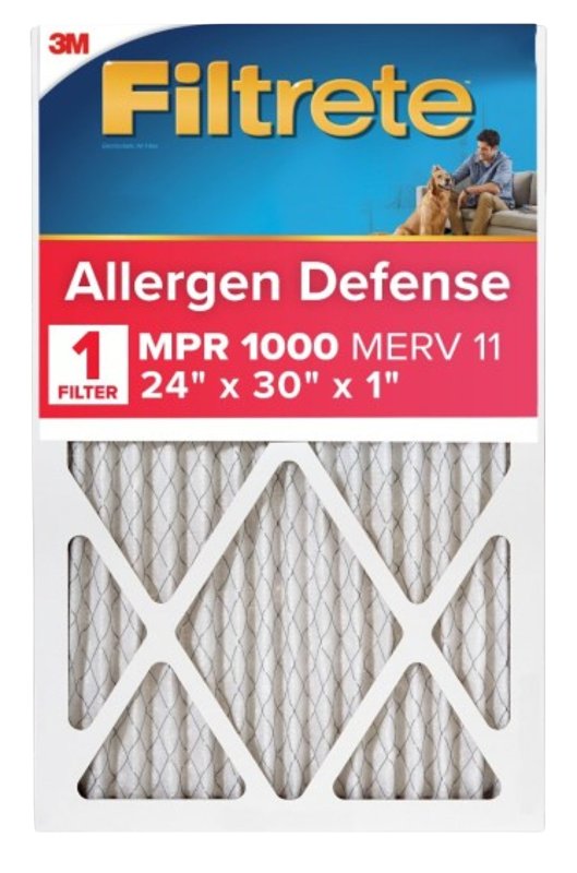 FILTRETE Filtrete AL13-4 Air Filter, 24 in L, 30 in W, 11 MERV, 1000 MPR, Polypropylene Frame