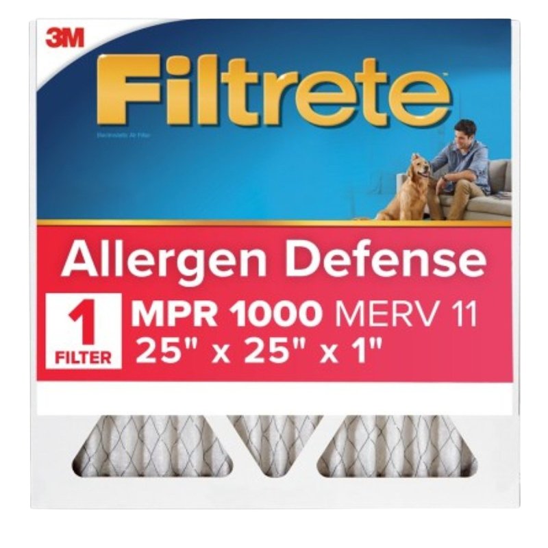 FILTRETE Filtrete AL15-4 Air Filter, 25 in L, 25 in W, 11 MERV, 1000 MPR, Polypropylene Frame PLUMBING, HEATING & VENTILATION FILTRETE