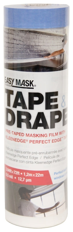 TRIMACO Trimaco EasyMask 949560 Masking Film, 22 m L, 1.2 m W, Clear