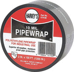 HARVEY Harvey 14100 Pipe Wrap, 100 ft L, 2 in W, 10 mil Thick, Black