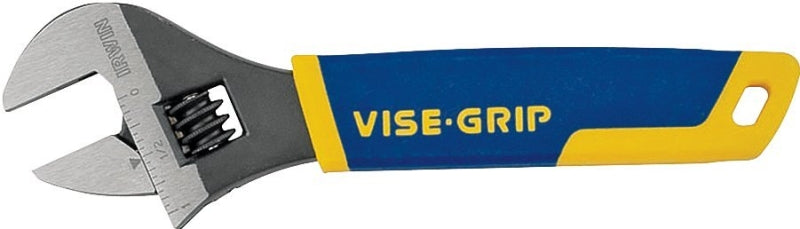IRWIN Irwin Vise-Grip 2078608 Adjustable Wrench, 8 in OAL, 1-1/8 in Jaw, Steel, Chrome-Plated, ProTouch Grip Handle