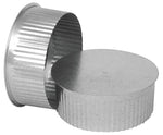 IMPERIAL Imperial GV0734 Round End Cap, 5 in Connection, Galvanized PLUMBING, HEATING & VENTILATION IMPERIAL