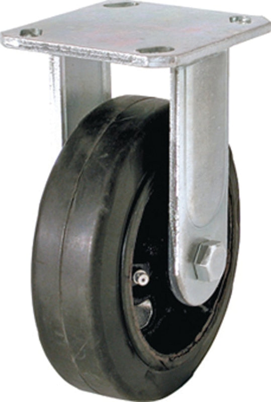 SHEPHERD Shepherd Hardware 9494 Rigid Caster, 6 in Dia Wheel, 2 in W Wheel, Rubber Wheel, 410 lb