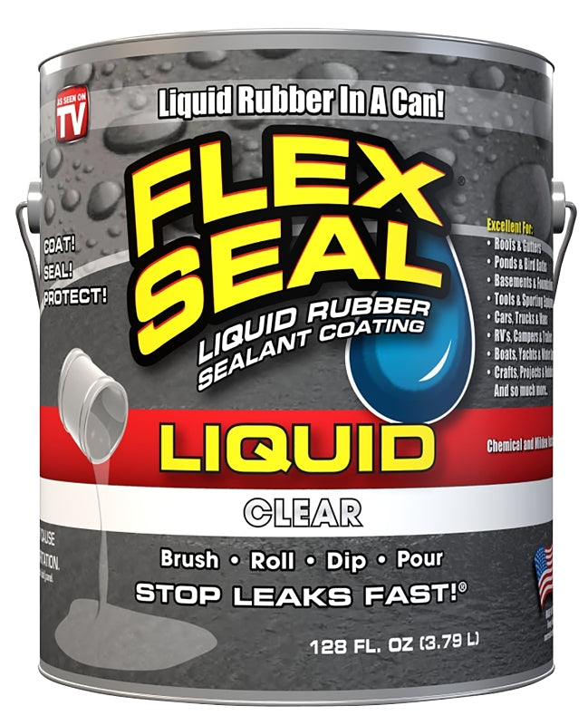 FLEX SEAL Flex Seal LFSCLRR01 Rubberized Coating, Clear, 1 gal, Can