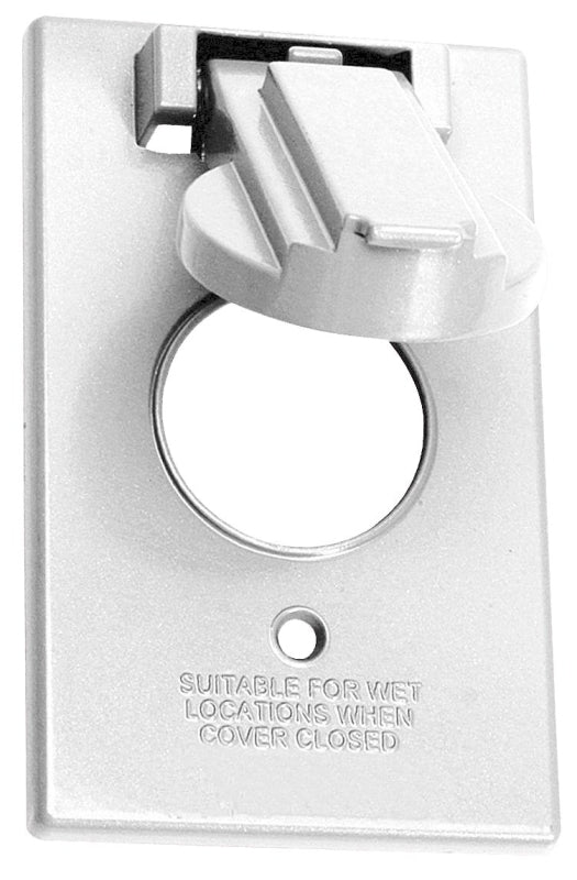 TEDDICO/BWF BWF 4171W-1 Cover, 4-9/16 in L, 2-13/16 in W, Metal, White, Powder-Coated ELECTRICAL TEDDICO/BWF