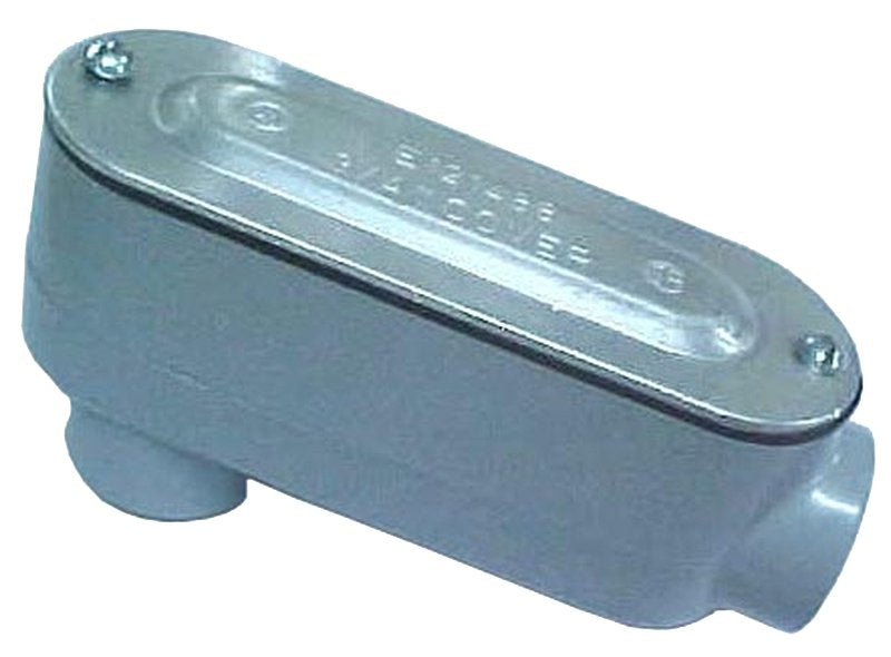 TEDDICO/BWF BWF 604-CGV Conduit Body, 1-1/2 in Hub, Threaded, Aluminum, Gray ELECTRICAL TEDDICO/BWF