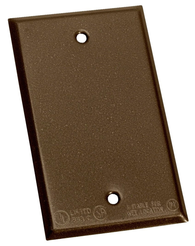 TEDDICO/BWF BWF 711AB-1 Cover, 4-9/16 in L, 2-13/16 in W, Steel, Bronze, Powder-Coated ELECTRICAL TEDDICO/BWF