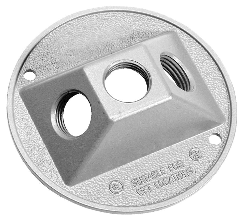 TEDDICO/BWF BWF 933W-1 Cover, Lampholder, 4-1/2 in Dia, Round, Metal, White, 6/CD
