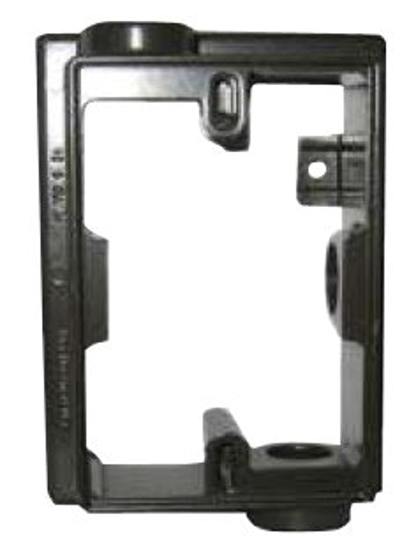 TEDDICO/BWF BWF EXF5-2V Box Extension Adapter, 5-1/4 in L, 3-1/2 in W, 1 -Gang, Die-Cast Metal, Gray ELECTRICAL TEDDICO/BWF