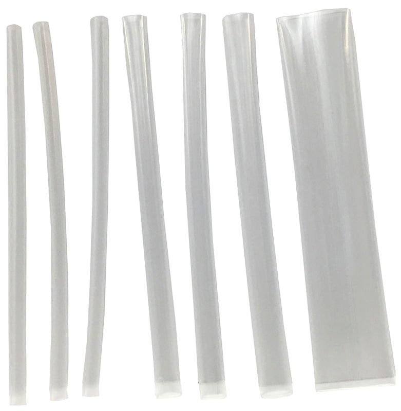 CALTERM Calterm 73438 Heat Shrink Tubing, 1/4 to 1/2 in Dia, 6 to 13 m L, PVC, Clear