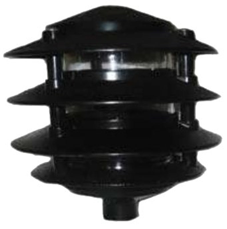 TEDDICO/BWF Teddico/Bwf P-4B Louver Light, 110/120 V, 100 W Lamp, Incandescent Lamp, Metal Fixture, Black